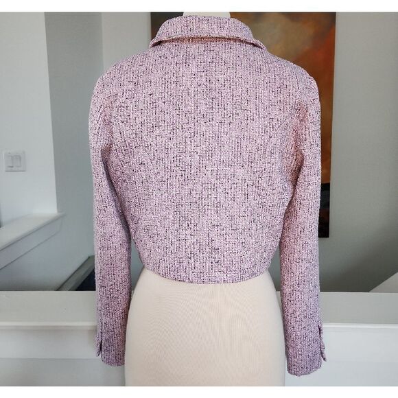 Signature8 Women's Tweed Blazer in Pink And Black Small S - Picture 4 of 6